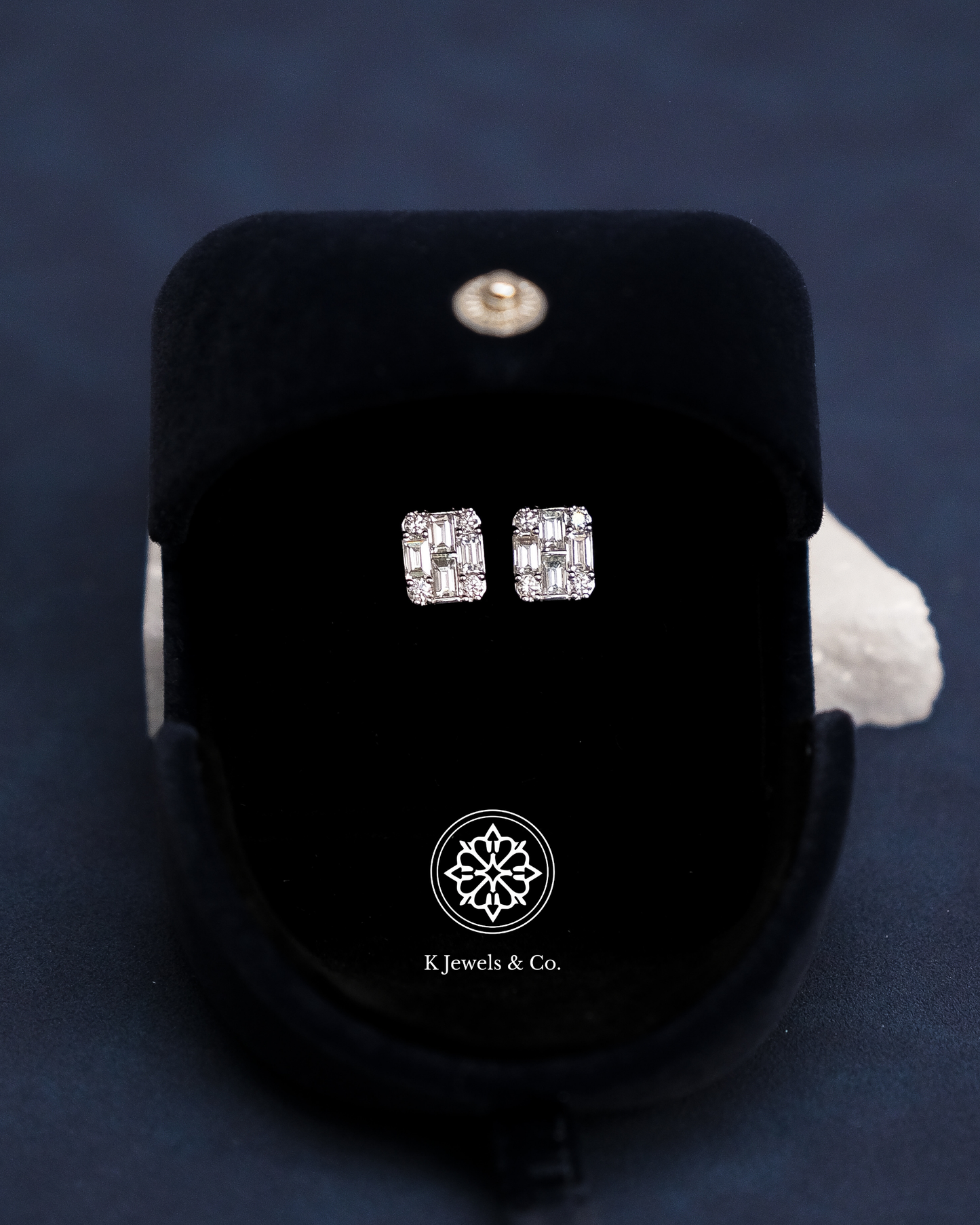 Emerald Illusion Diamond Earrings