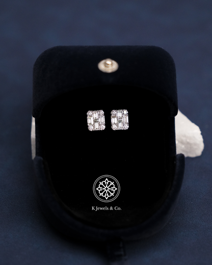 Emerald Illusion Diamond Earrings