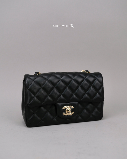 Chanel Mini Rectangle Black GHW