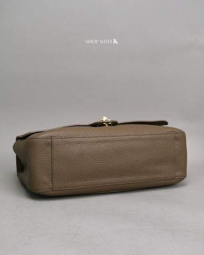 Chanel Maxi Flap Etoupe GHW - 32cm