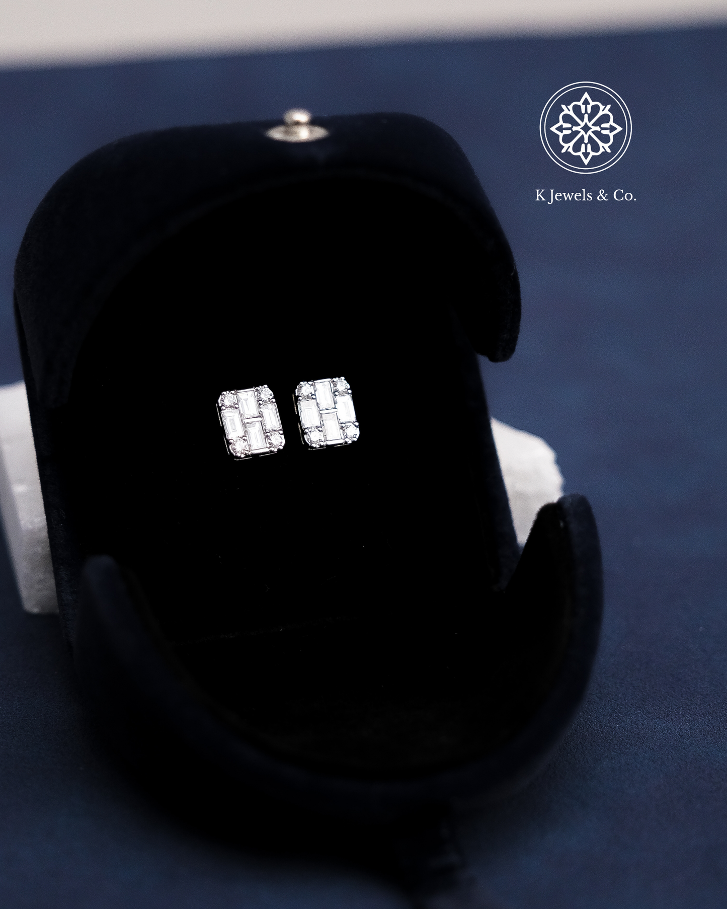 Emerald Illusion Diamond Earrings