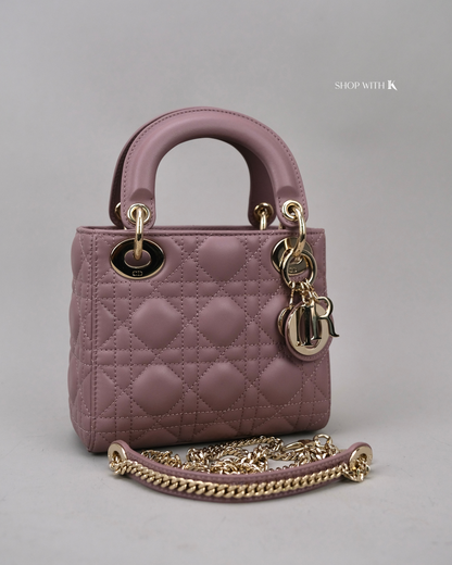 Dior Mini Lady Peony Pink