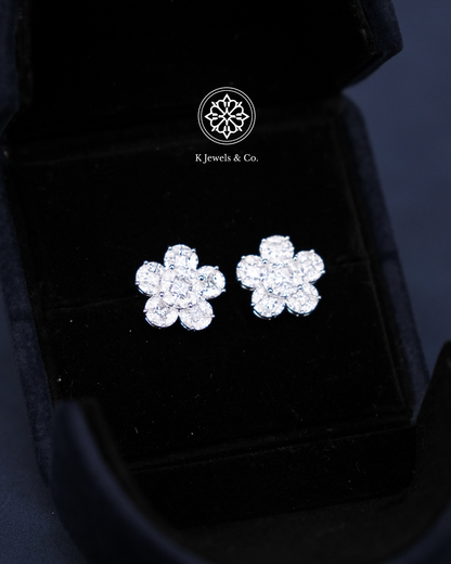 Flower Diamond Earrings