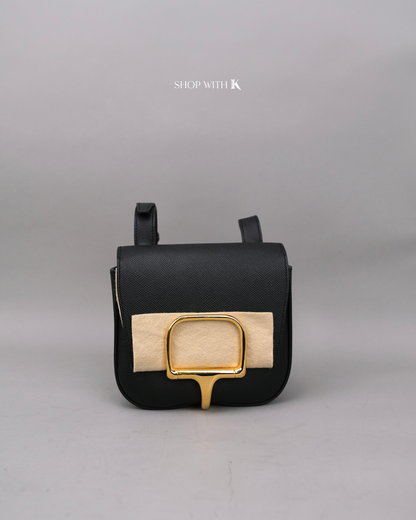 Hermes Mini Della Cavalleria Noir GHW
