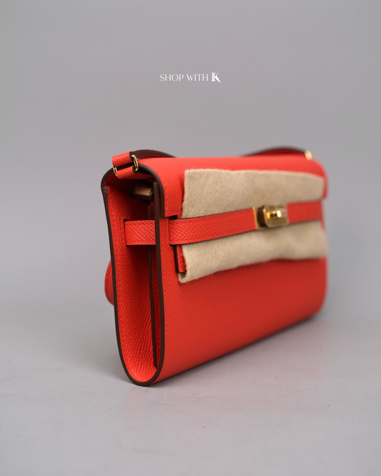Hermes Kelly to Go Rose Texas GHW