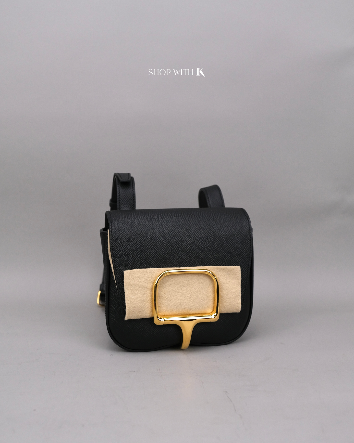 Hermes Mini Della Cavalleria Noir GHW
