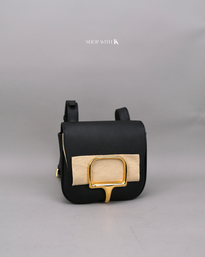Hermes Mini Della Cavalleria Noir GHW