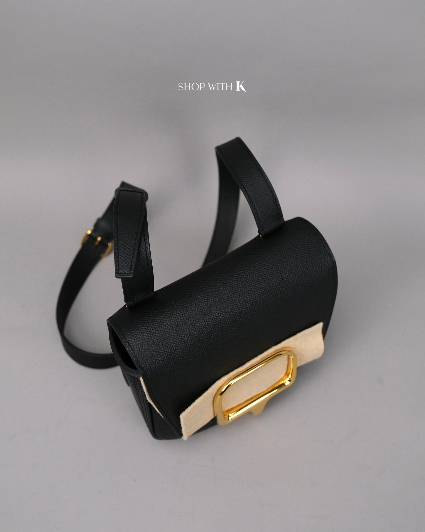 Hermes Mini Della Cavalleria Noir GHW