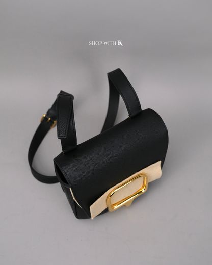 Hermes Mini Della Cavalleria Noir GHW