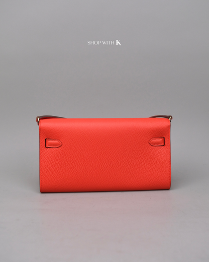 Hermes Kelly to Go Rose Texas GHW