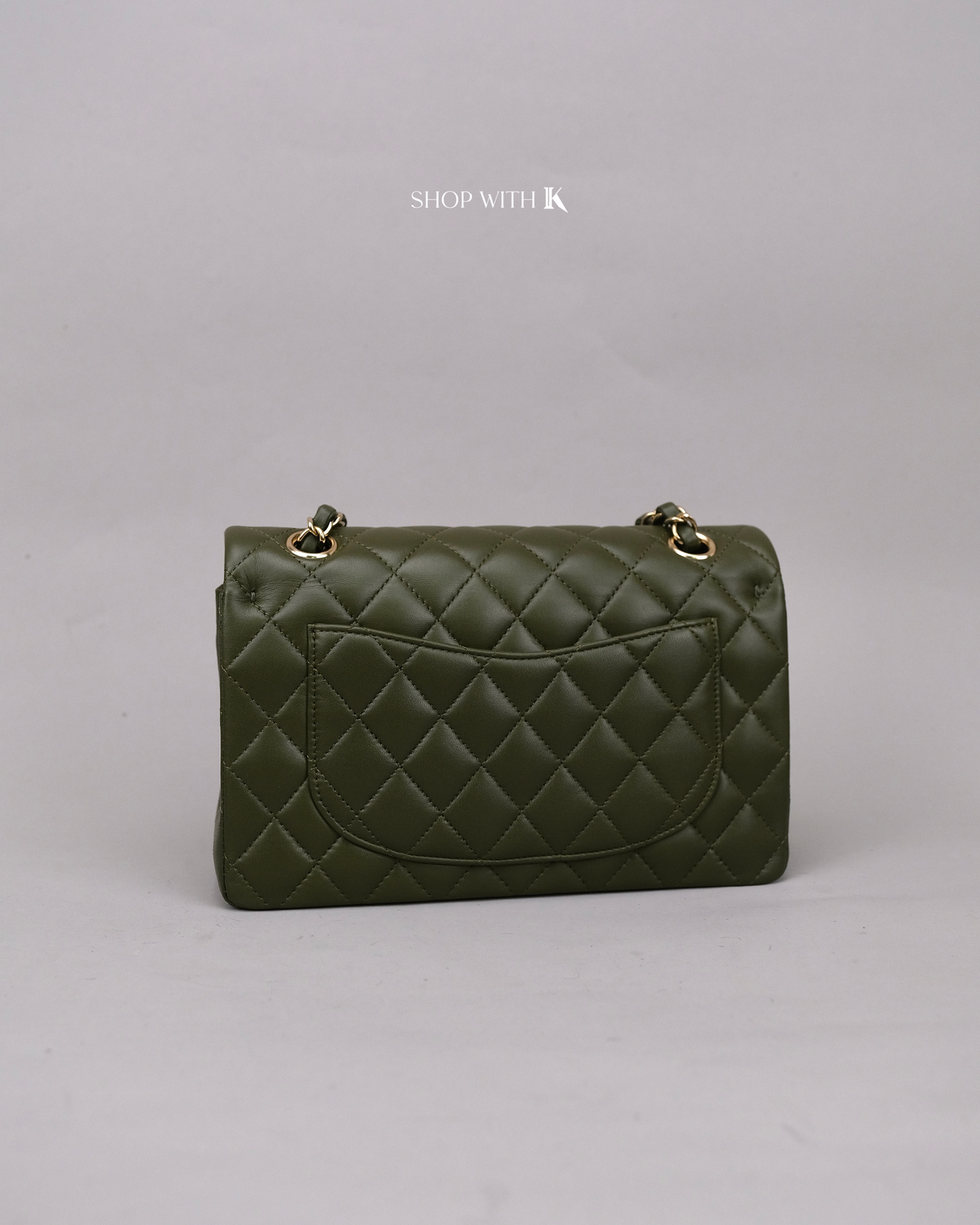 Chanel Classic Small Flap Khaki Green CGHW