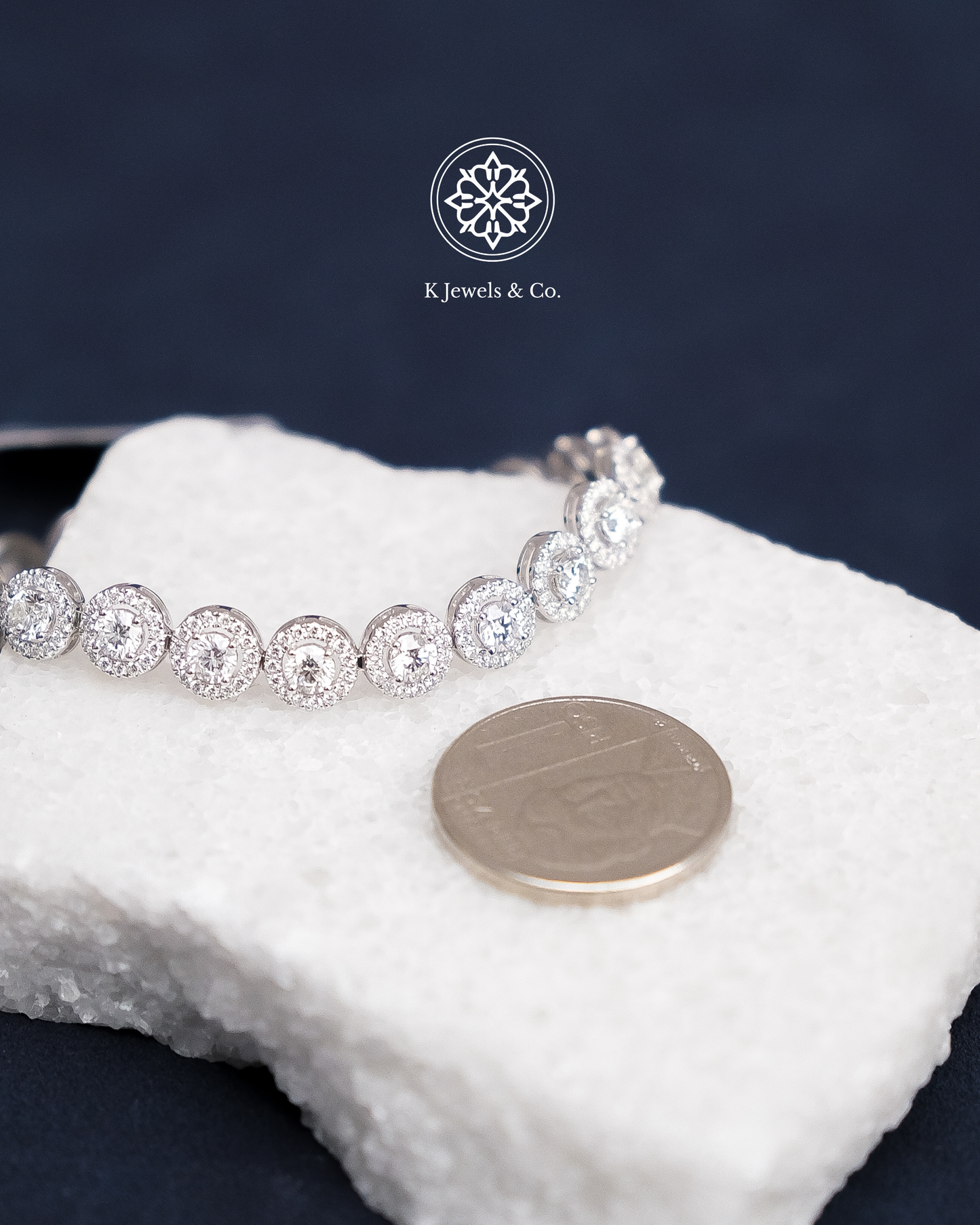 Illusion Diamond Bracelet w/ Halo