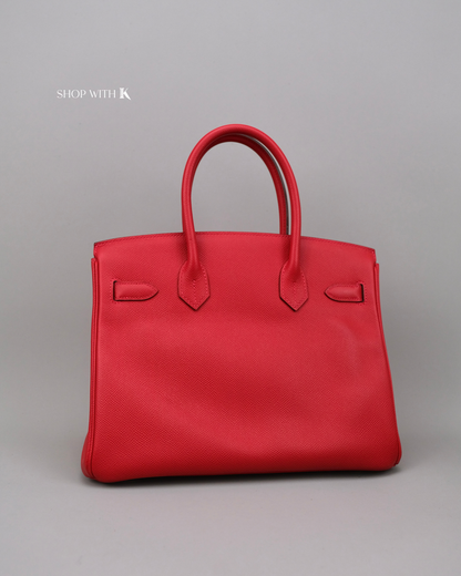 Hermes Birkin 30 Rouge Tomate PHW