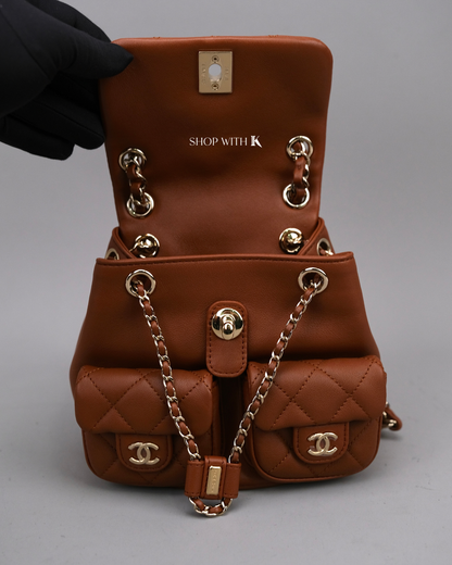 Chanel Duma Backpack Mini Caramel CGHW