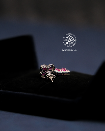 Created Ruby Earrings