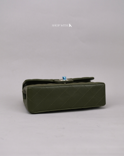 Chanel Classic Small Flap Khaki Green CGHW