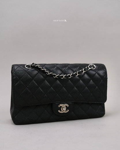 Chanel Classic Medium Flap Caviar Black SHW