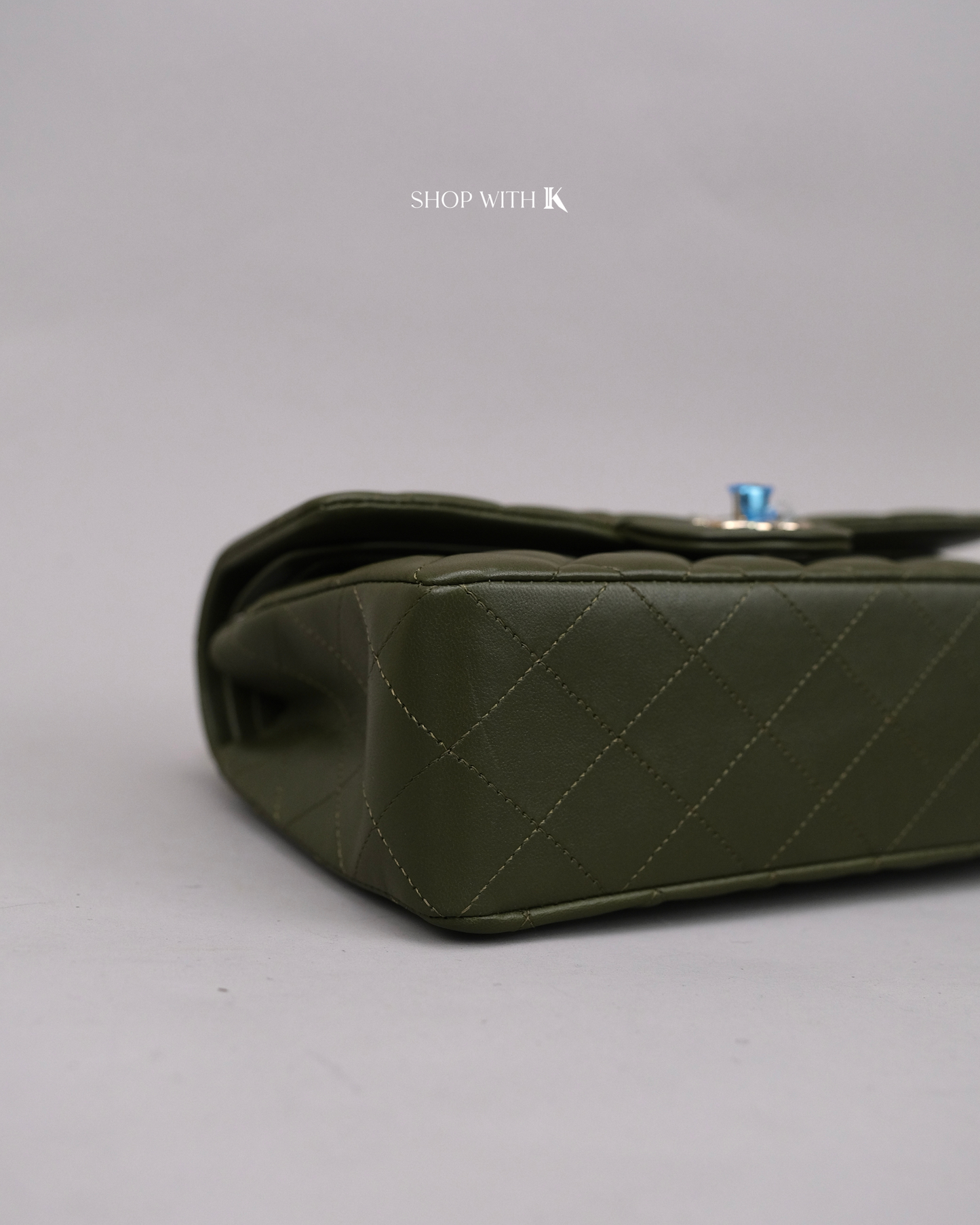 Chanel Classic Small Flap Khaki Green CGHW