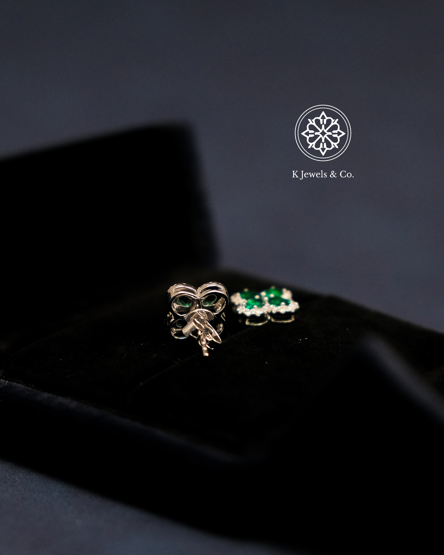 Created Emerald Earrings