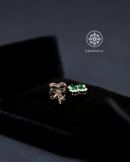 Created Emerald Earrings