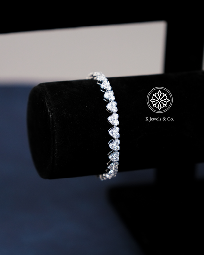 Heart Illusion Tennis Bracelet