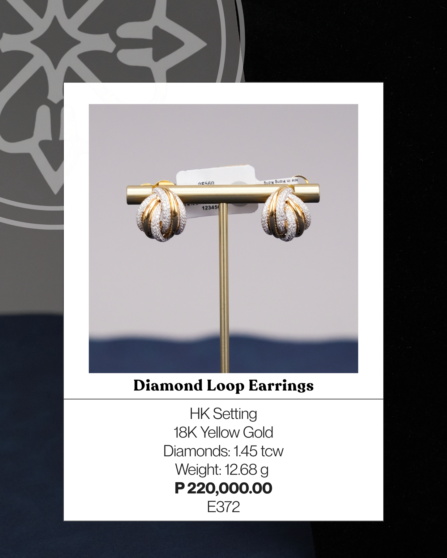 Diamond Loop Earrings