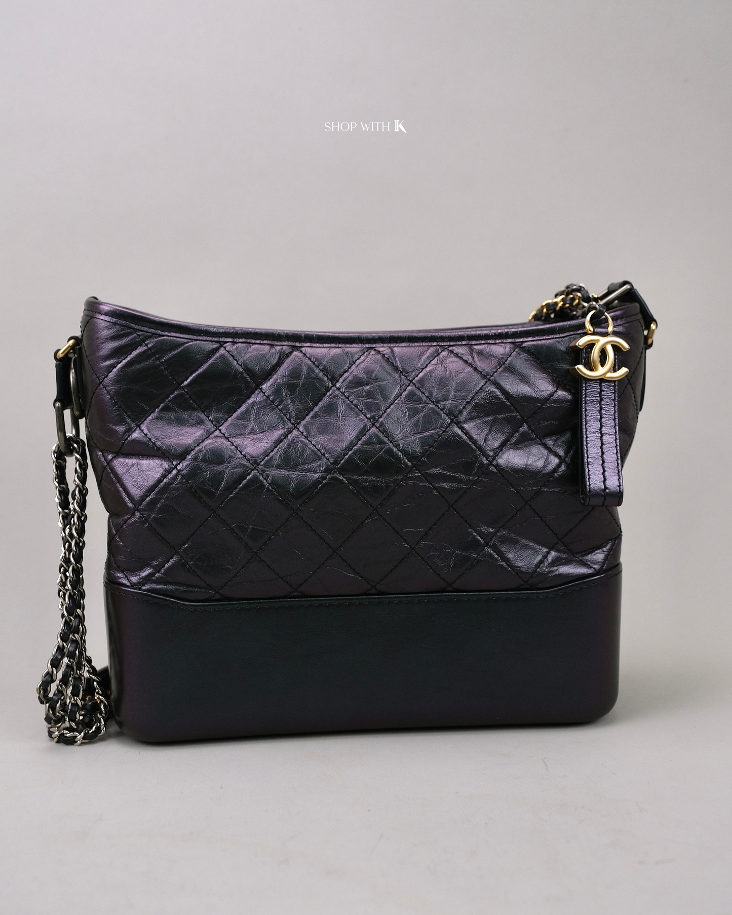 Chanel Medium Gabrielle Iridescent Blue Green