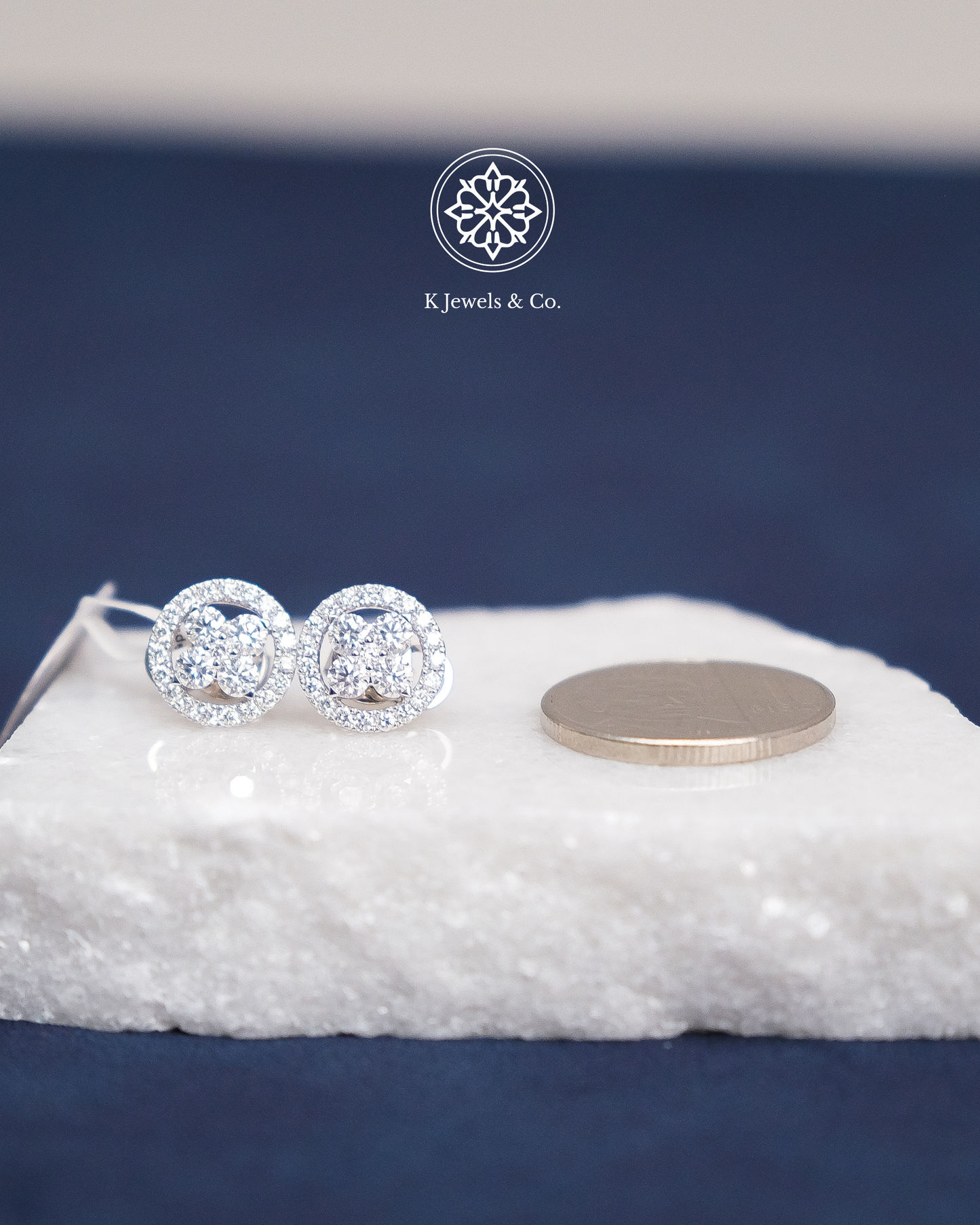 Floral Halo Diamond Earrings