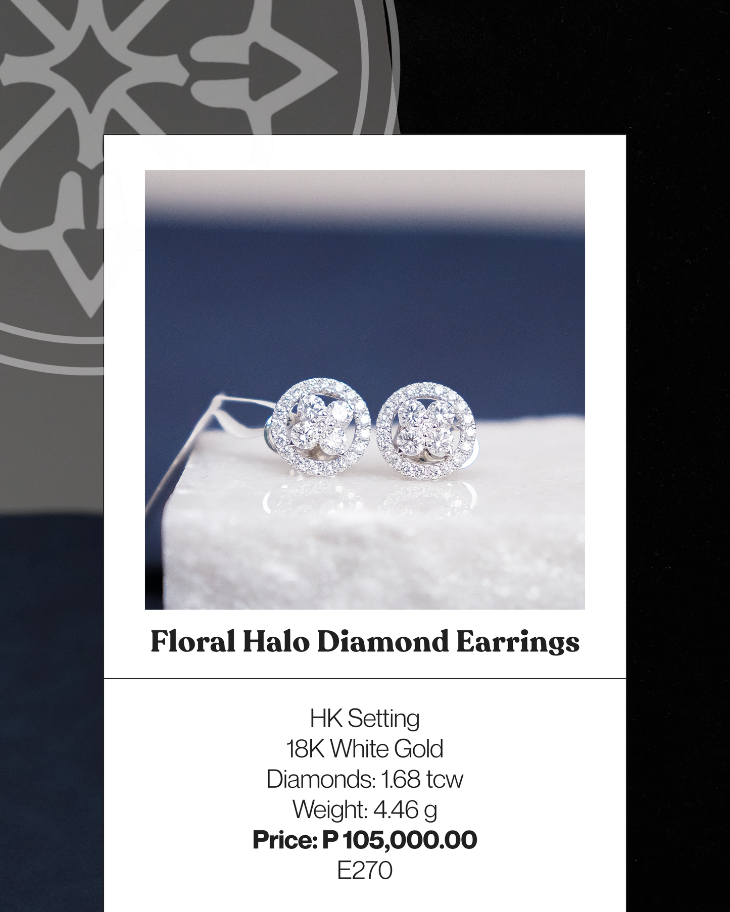 Floral Halo Diamond Earrings