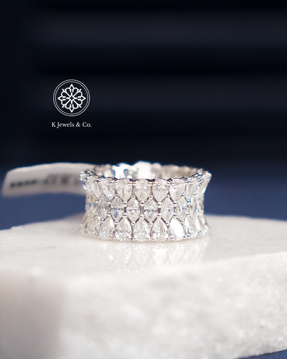 Marquis Pear Cut Eternity Band Ring