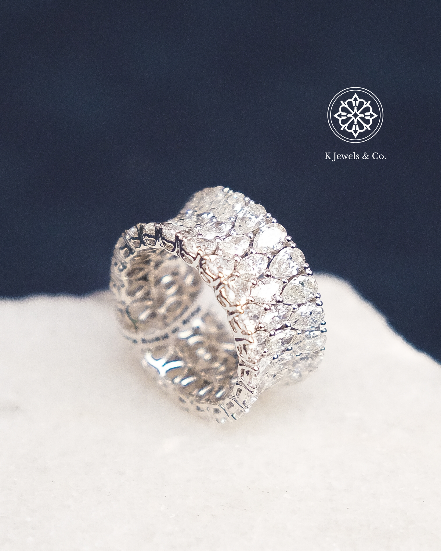 Marquis Pear Cut Eternity Band Ring