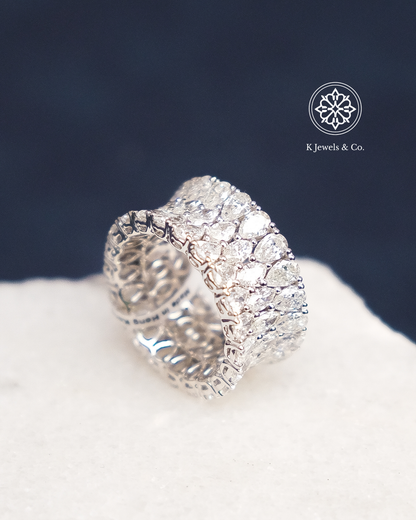 Marquis Pear Cut Eternity Band Ring