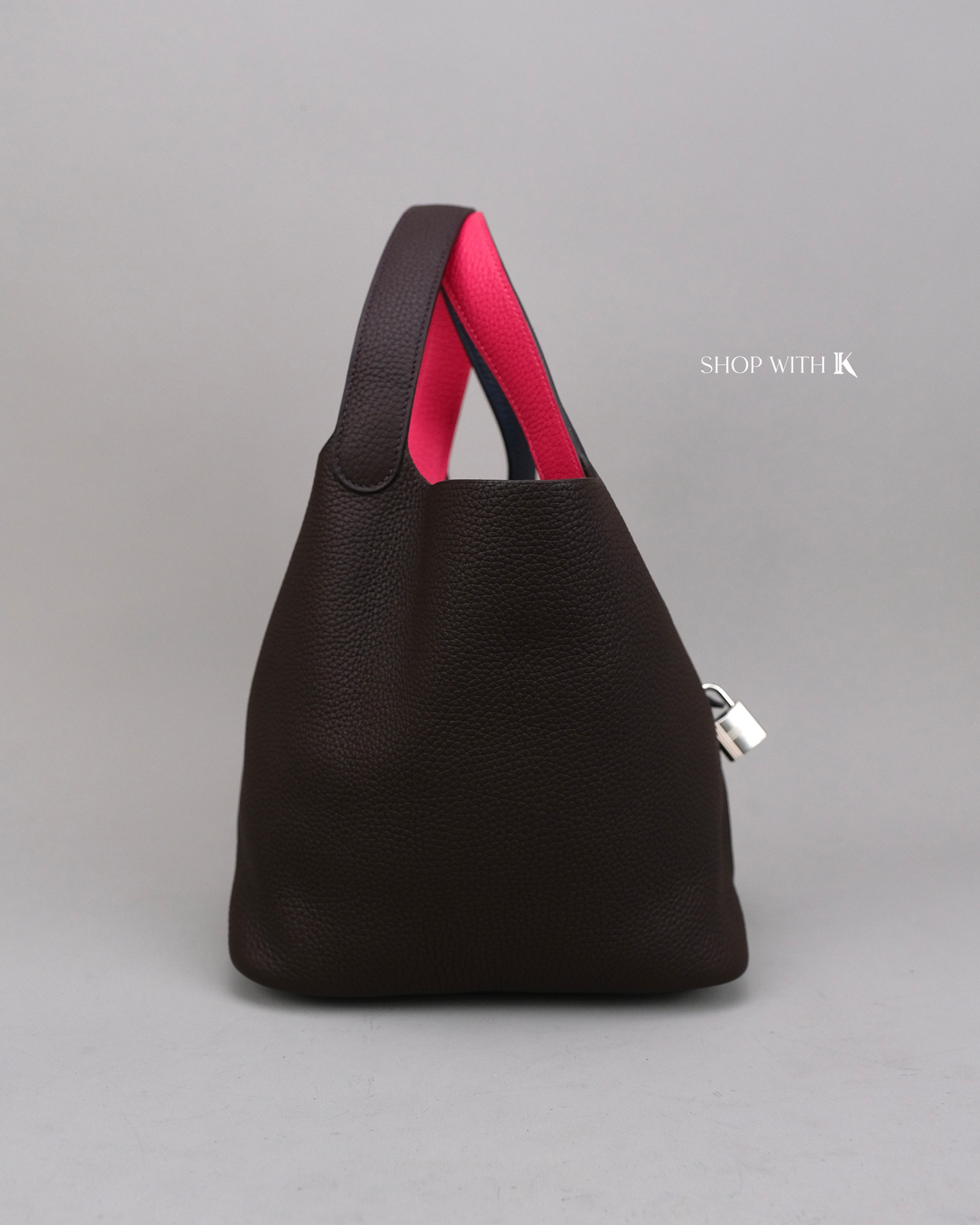 Hermes Picotin 22 Tri-Color Ebene/Dark Blue/Pink