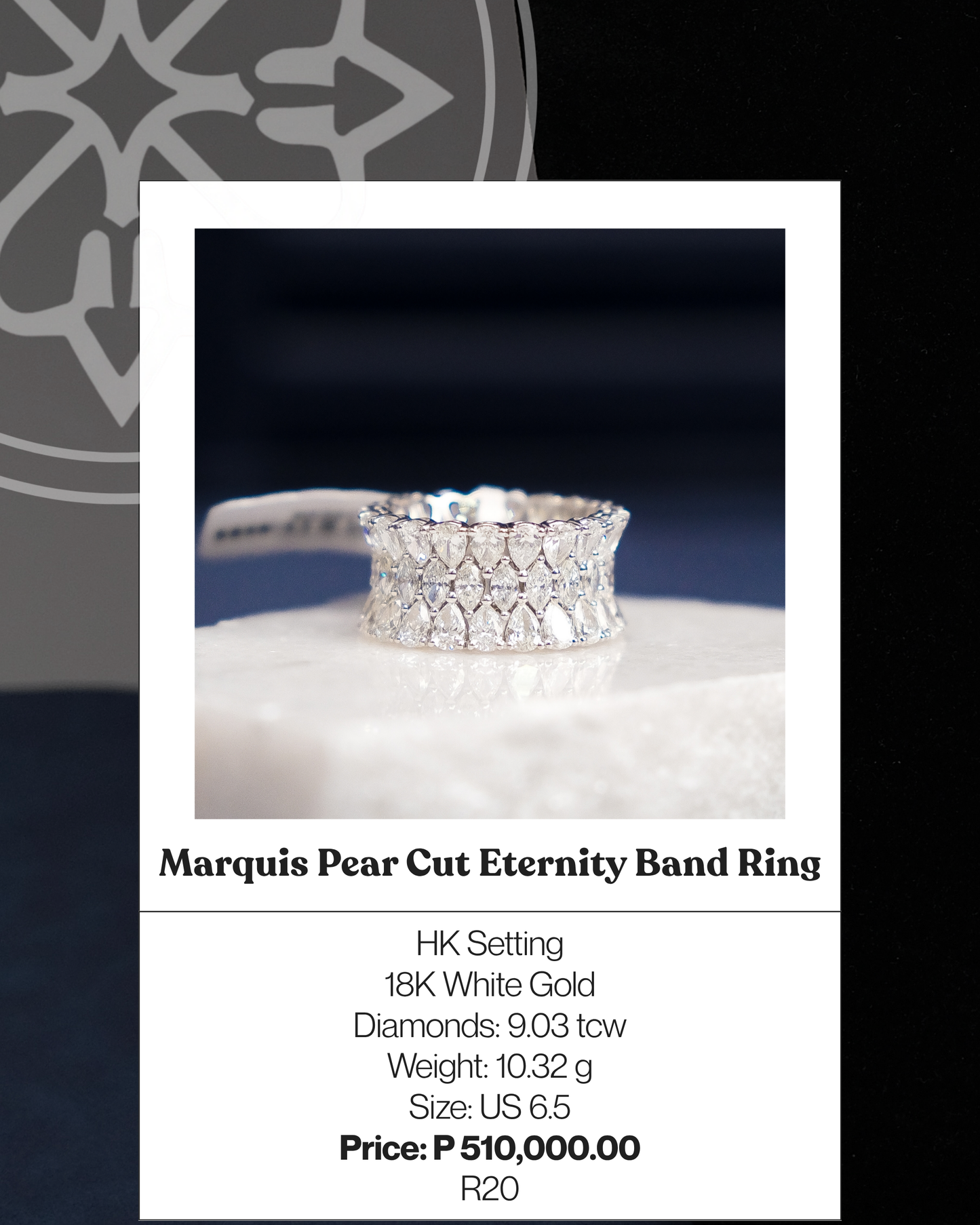 Marquis Pear Cut Eternity Band Ring