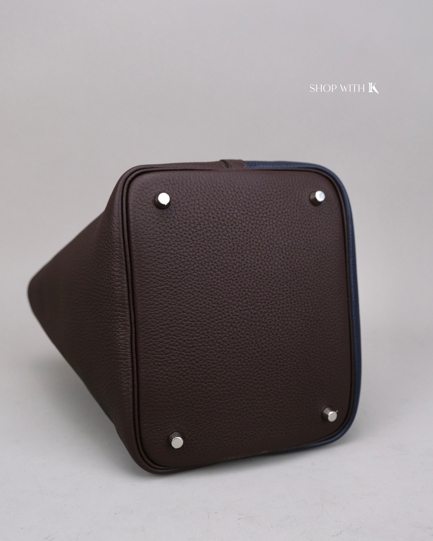 Hermes Picotin 22 Tri-Color Ebene/Dark Blue/Pink