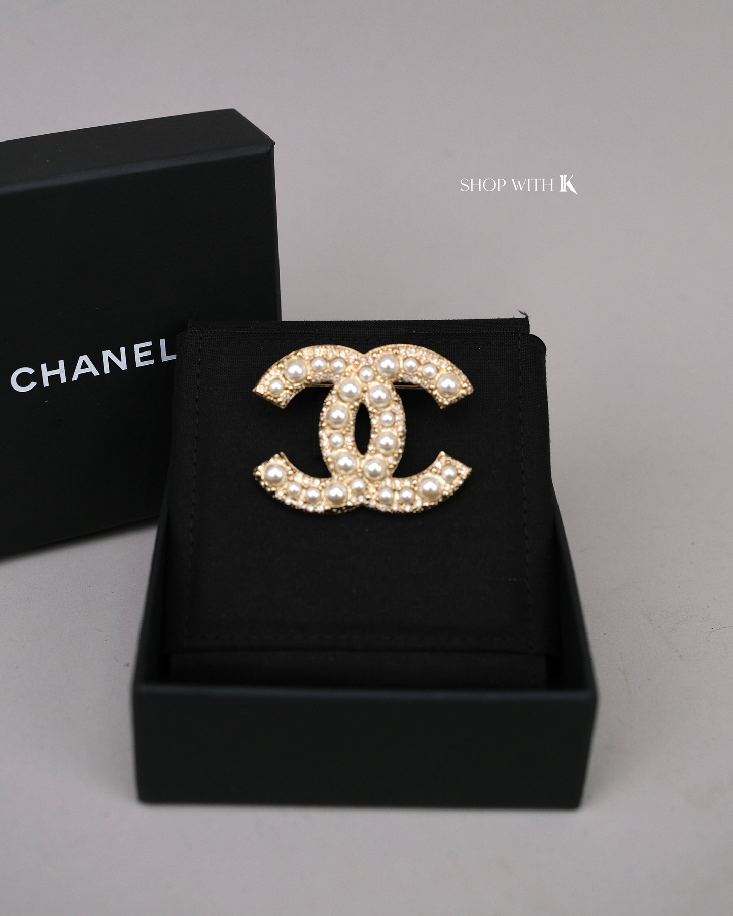 Chanel Faux Pearl Brooch