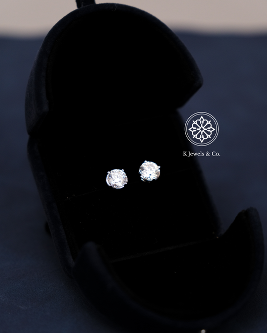2ct ea Diamond Stud Earrings