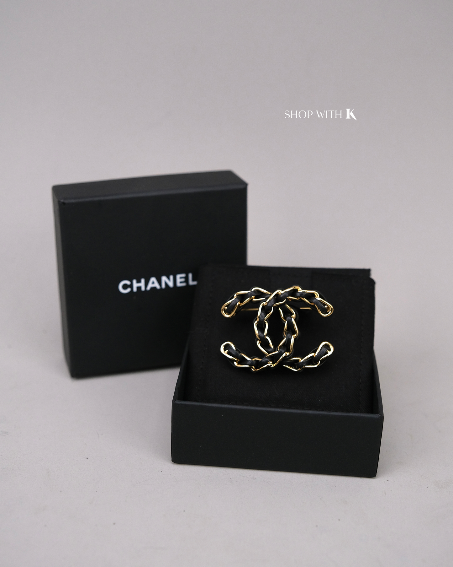 Chanel Classic Black Brooch