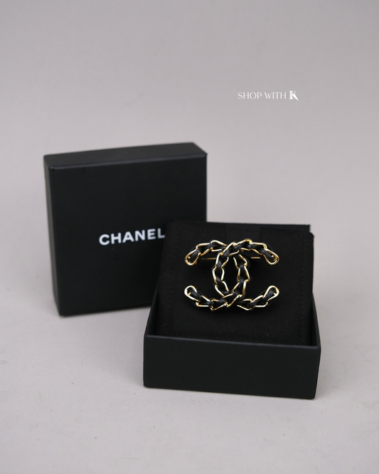 Chanel Classic Black Brooch