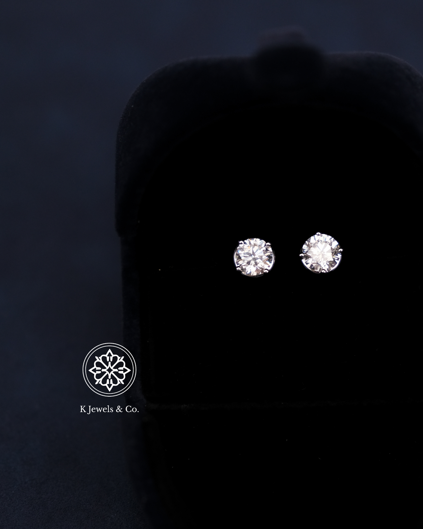 2ct ea Diamond Stud Earrings