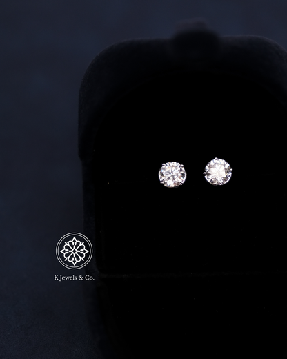 2ct ea Diamond Stud Earrings
