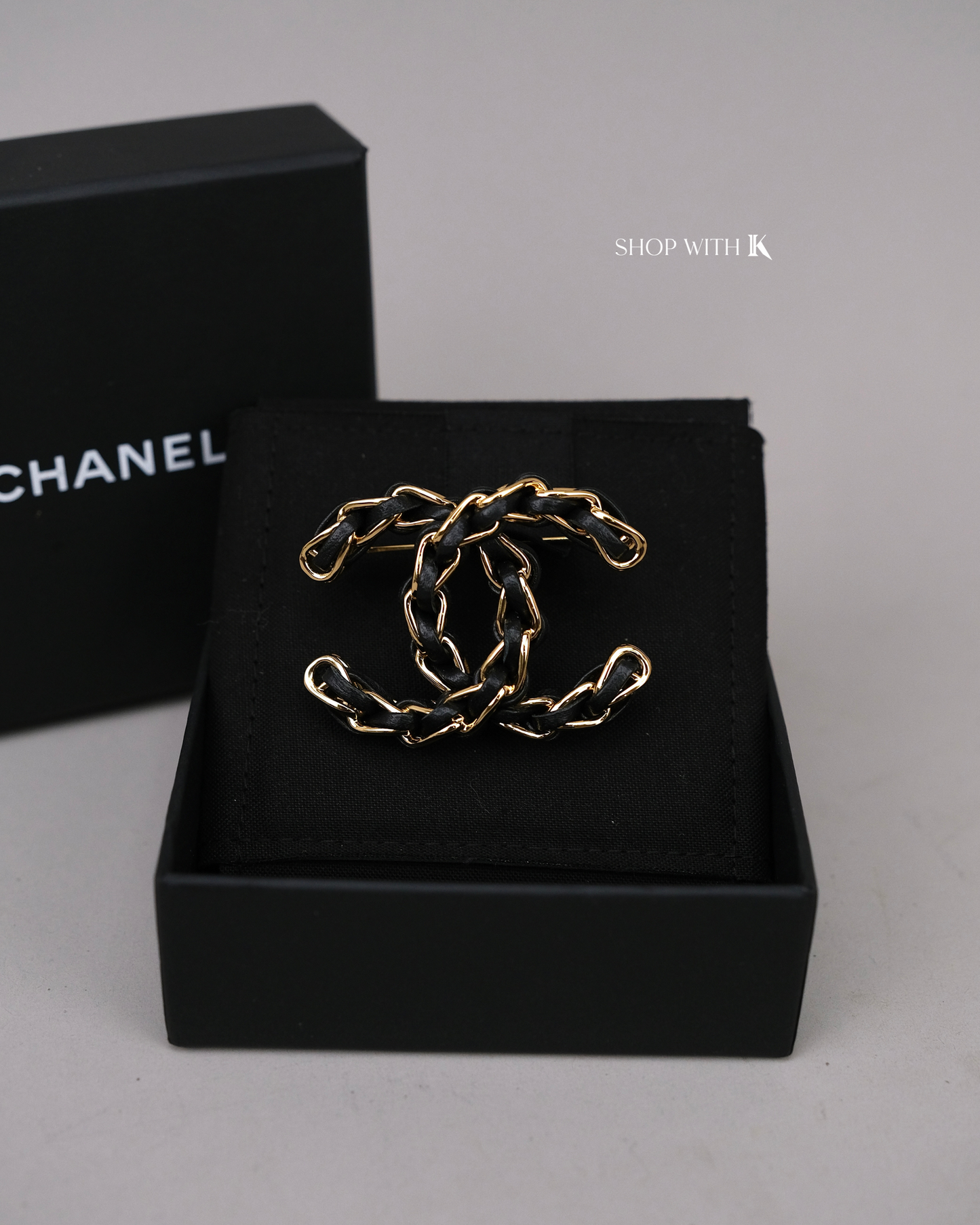Chanel Classic Black Brooch