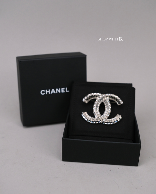 Chanel Crystal Baguette Brooch