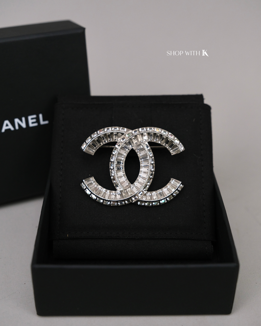 Chanel Crystal Baguette Brooch