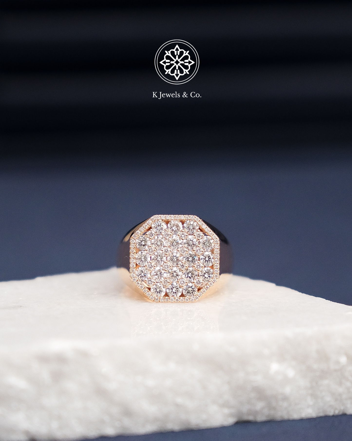 Men's Octagon Diamond Ring