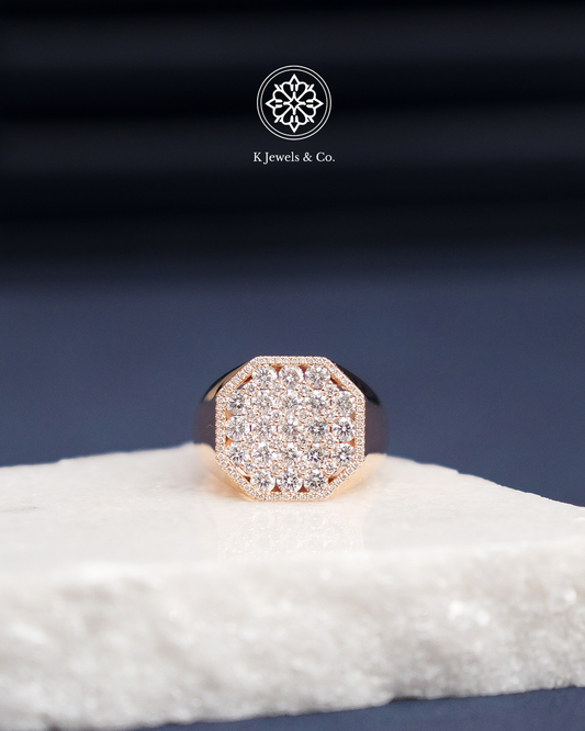 Men's Octagon Diamond Ring