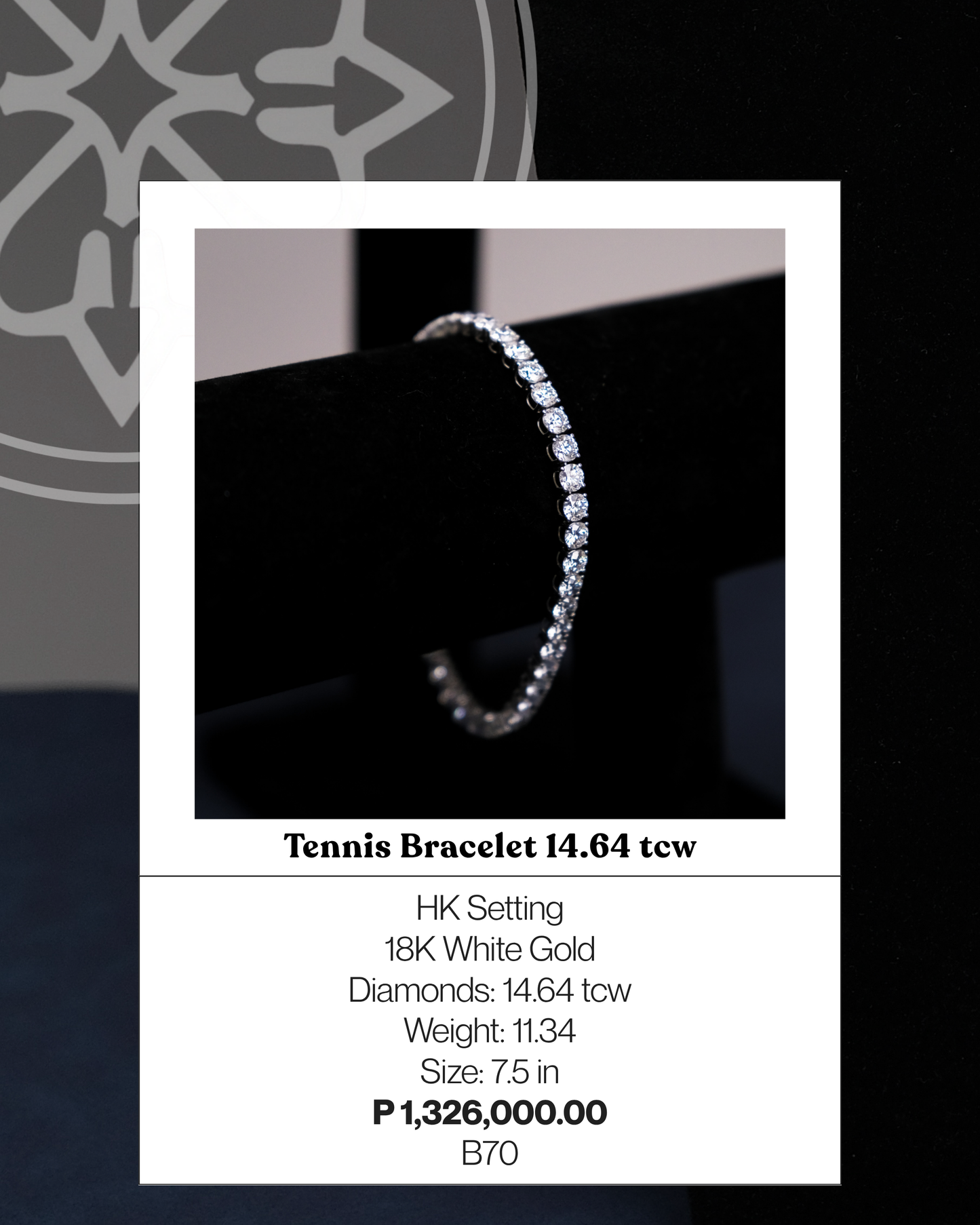 Tennis Bracelet 14.64 tcw