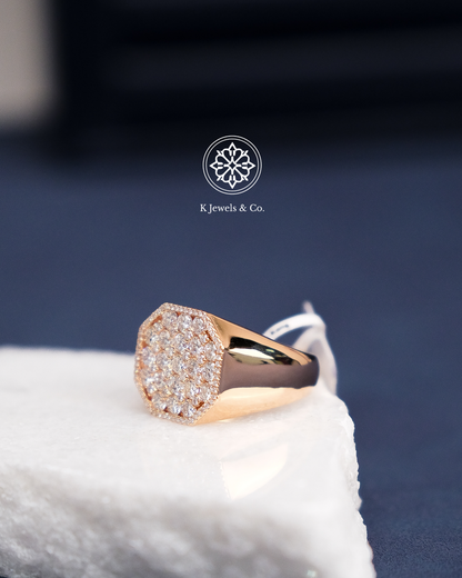Men's Octagon Diamond Ring