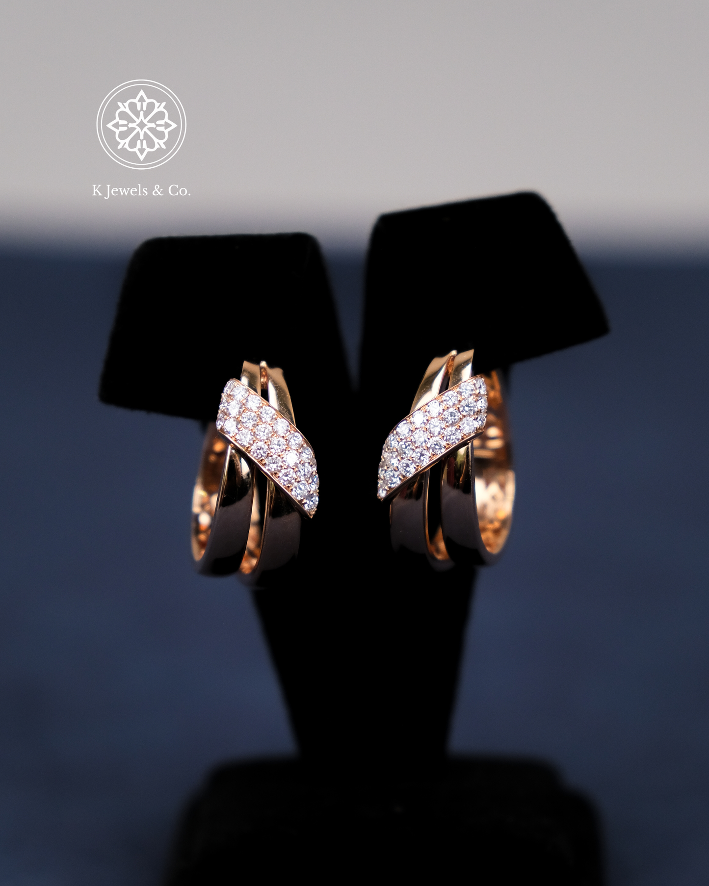 Diamond Earrings in Rose Gold