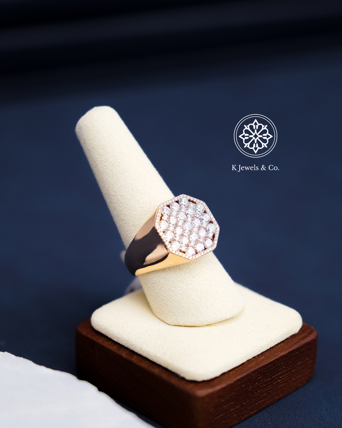 Men's Octagon Diamond Ring